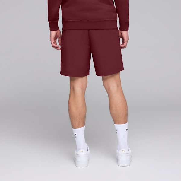 Essentials Men's 8" Woven Cargo Shorts, Ruby Shimmer, extralarge